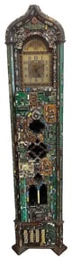 Unique Assemblage Avant-garde art Circuit Board tall case Clock