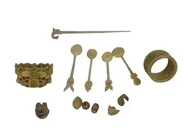 Group of Antique Asian Carved miscellaneous objects