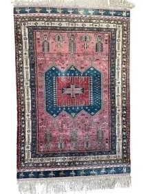 A Persian Quchan pure Silk on silk tribal rug
