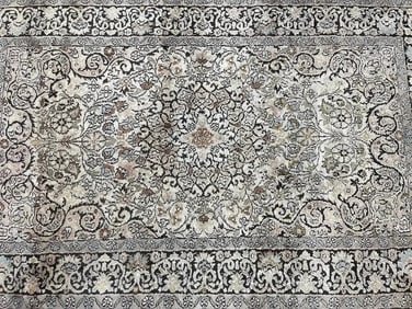 Indian Handwoven Qum kashmiri silk rug