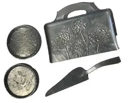 Collection of four Aluminum hand hammered items (1 of 16)