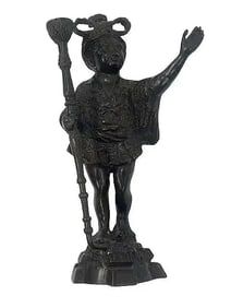 A French Bronze Blackamoor D'ore Candle holder statue