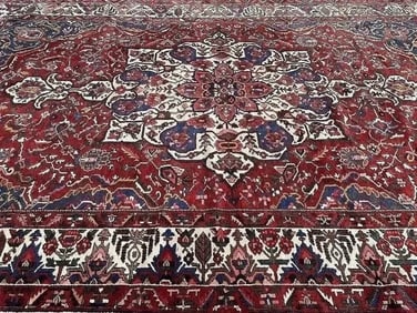 Antique Large Persian Bakhtiari hand woven Oriental rug