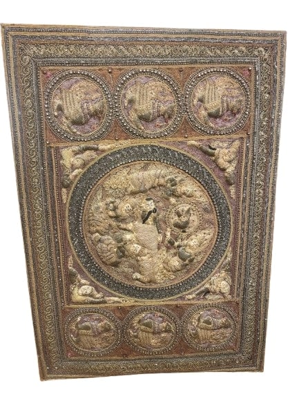 Old Burmese Embroidered Kalaga hand sewn textile (1 of 20)