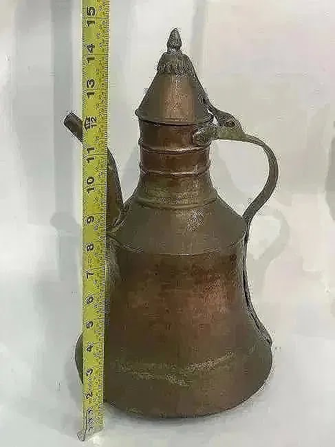 Old Turkish Copper Coffee pot ewer - 10