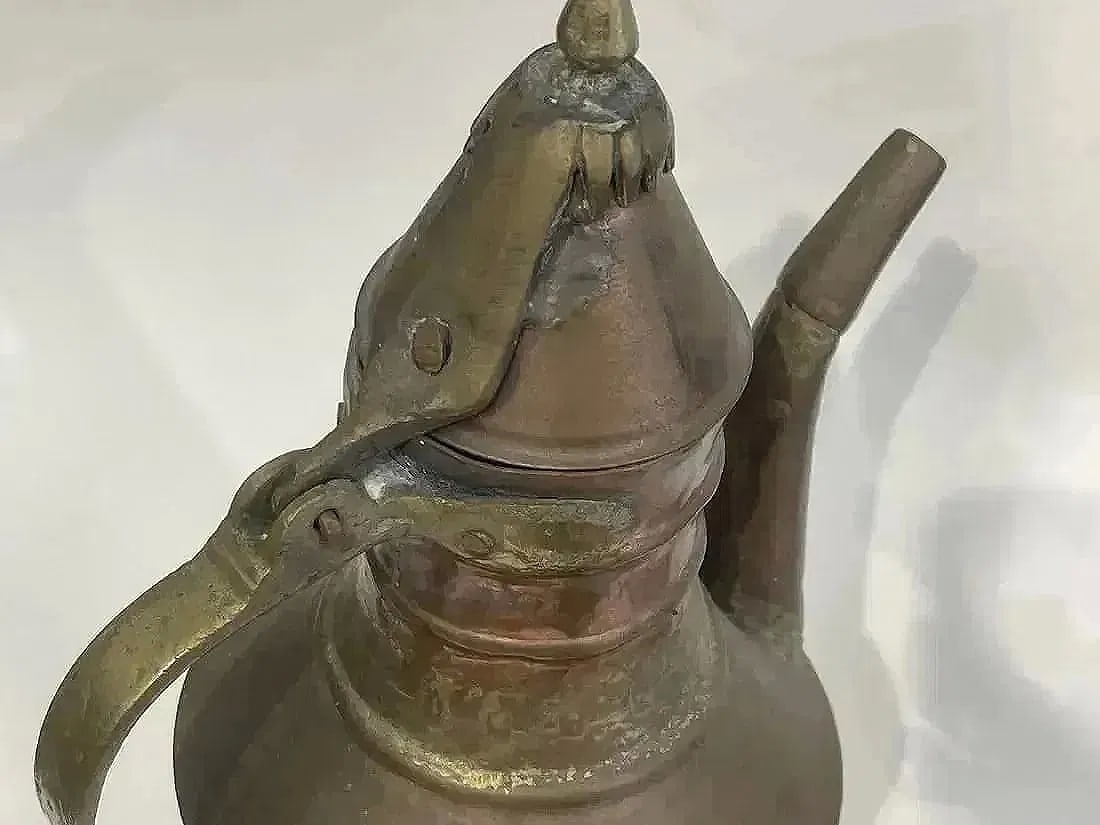 Old Turkish Copper Coffee pot ewer - 7