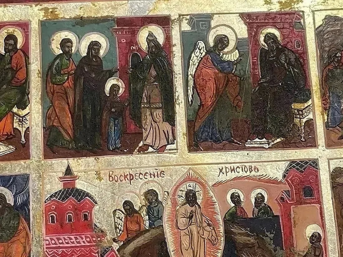 Important Russian Icon Hand painted on wood - 10