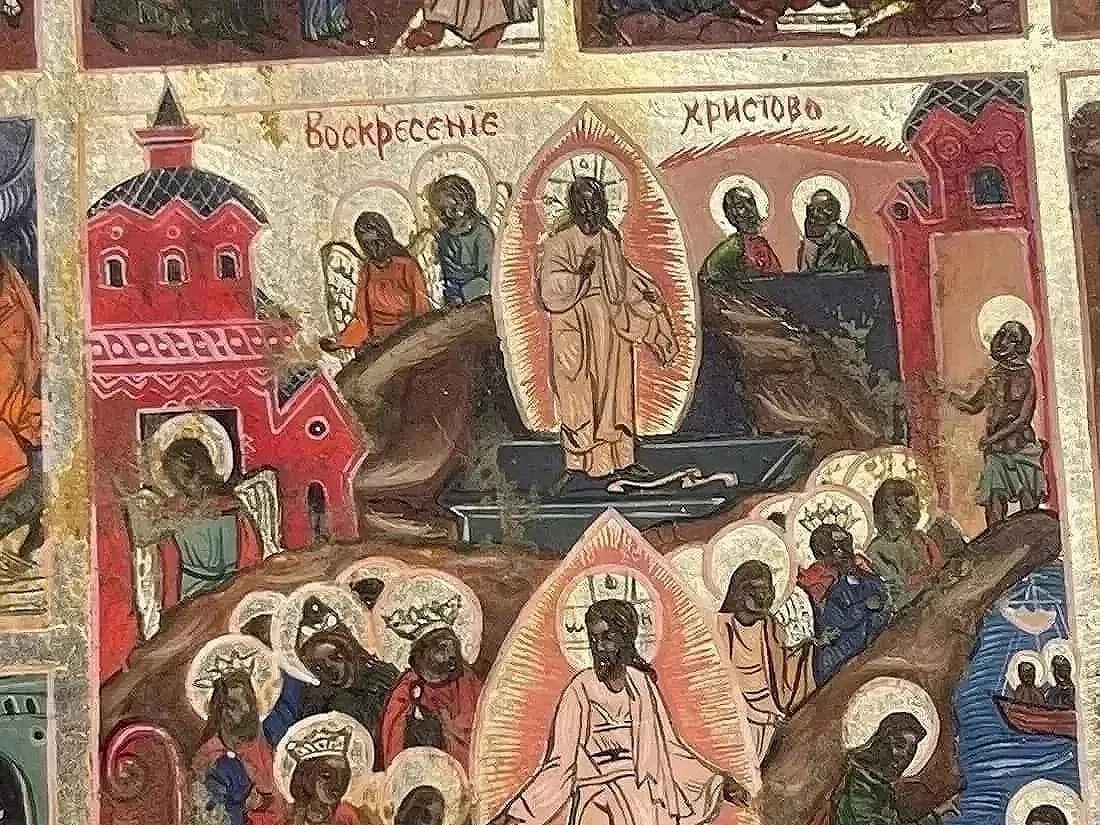 Important Russian Icon Hand painted on wood - 11