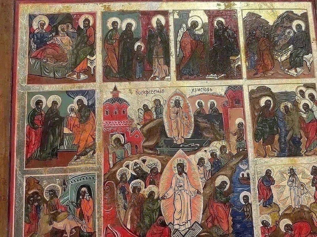 Important Russian Icon Hand painted on wood - 14