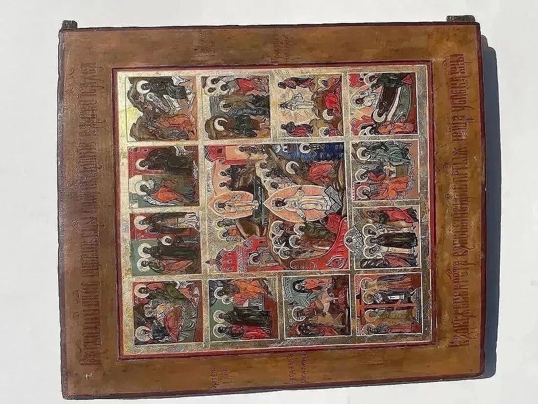 Important Russian Icon Hand painted on wood - 18