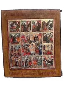 Important Russian Icon Hand painted on wood