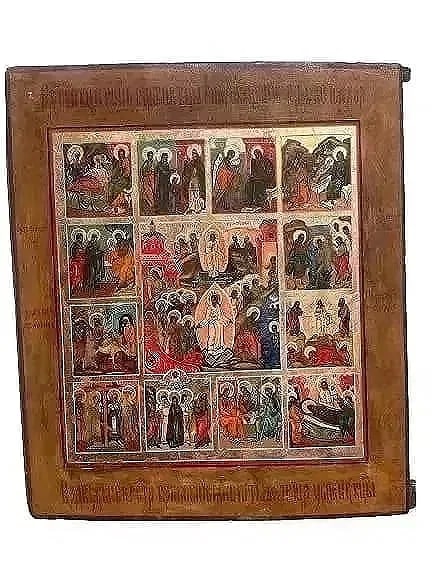 Important Russian Icon Hand painted on wood (1 of 19)