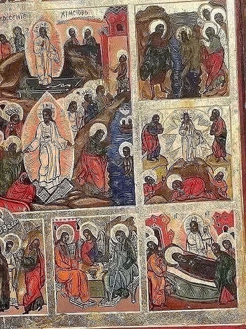 Important Russian Icon Hand painted on wood - 7