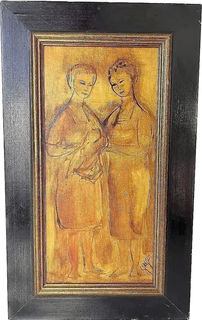 DOROTHY PAXSON GEYER (1909-1997) Oil Painting: DOROTHY PAXSON GEYER (1909-1997) oil Painting signed lower right. Sticker on back of frame with more Artist info Dorothy Geyer as shown in photos.Size with frame 16 in L x 9.5 in W. Sight 12 L. x 5.5