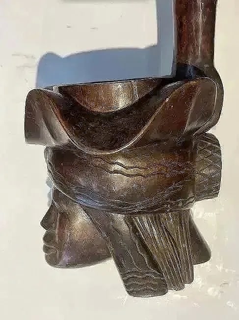 Pair of African Wood hand carved decorative statues - 10