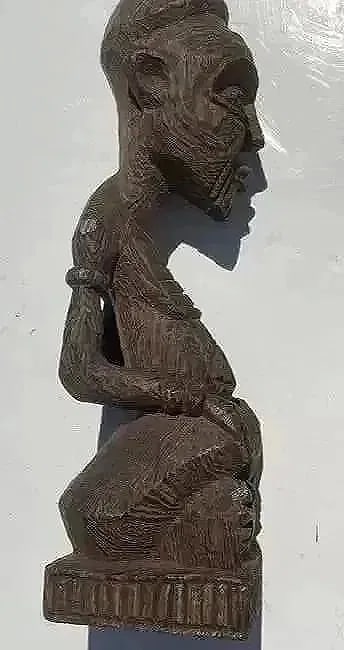 Pair of African Wood carving statues - 10