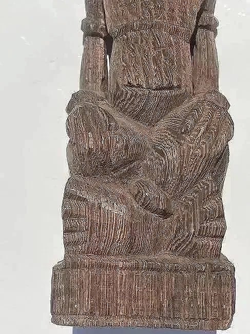 Pair of African Wood carving statues - 4