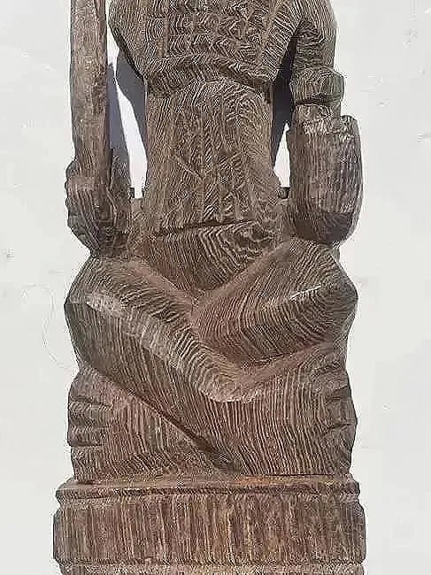 Pair of African Wood carving statues - 5
