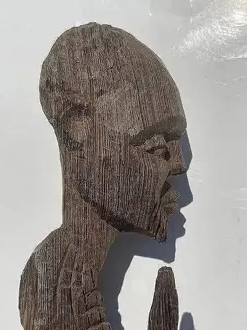 Pair of African Wood carving statues - 9