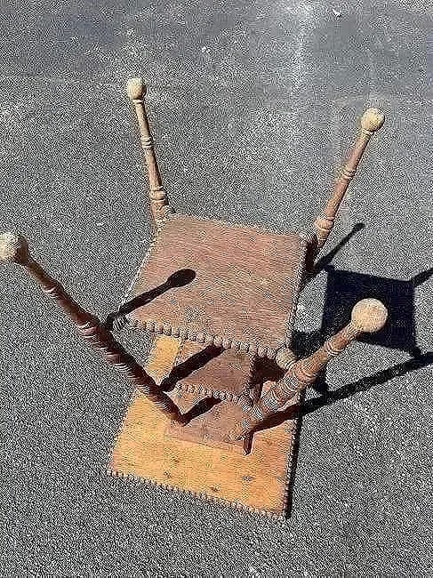 Antique Oak Square Table - 10