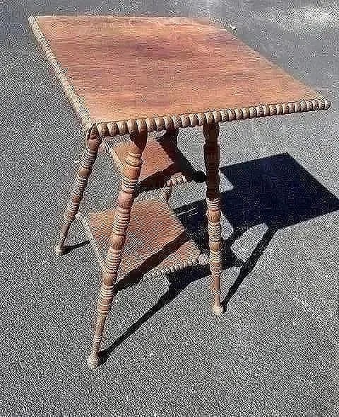 Antique Oak Square Table - 2