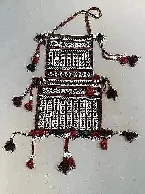 A Handwoven Persian Balouch SALT BAG: A Handwoven Persian Balouch SALT BAG. A unique decorative wall hanging handwoven Persian Balouch asalt bag.