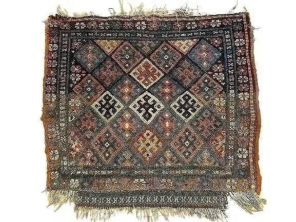 Antique Persian Kurdish Jaffe Bagface: Antique Persian Kurdish Jaffe Bagface handwoven bagface.
