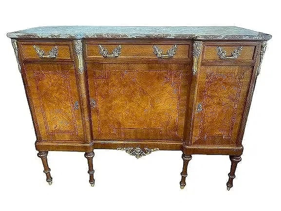 Antique French Louis XVI style Marble top Commode Cabinet (1 of 20)