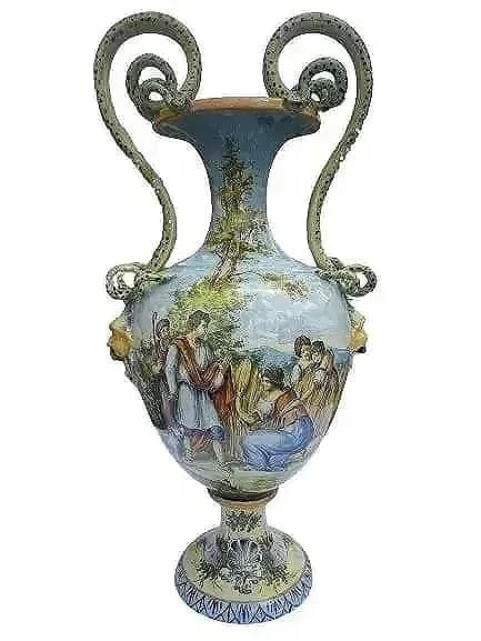 A Monumental Italian Majolica with ornate serpentine handles (1 of 20)
