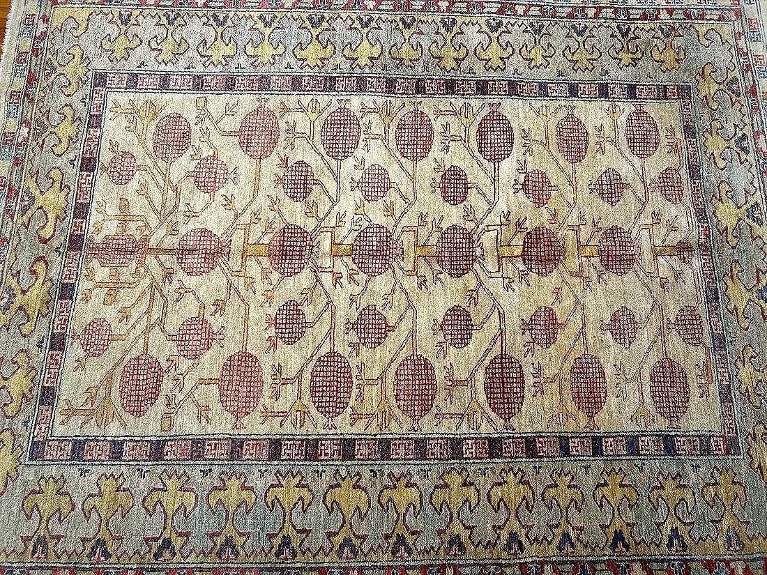 A Pakistan Handwoven Khotan Pomegranate design wool Rug (1 of 13)