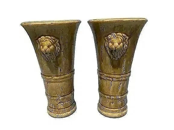 Pair of Italian hand glazed pottery vase (1 of 13)