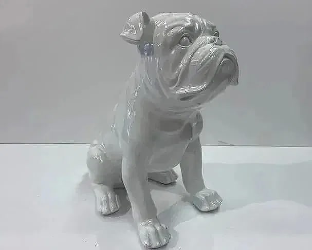 An English Bulldog statue life size 18 inches tall - 11