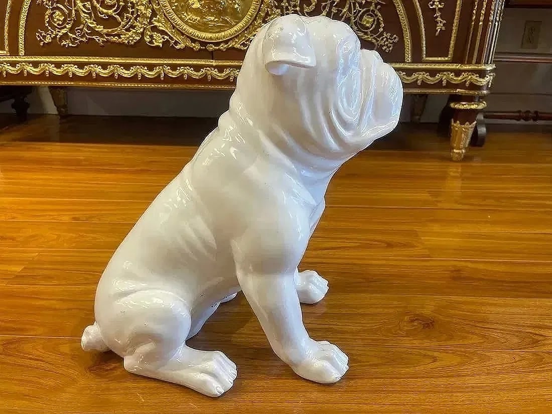 An English Bulldog statue life size 18 inches tall - 4
