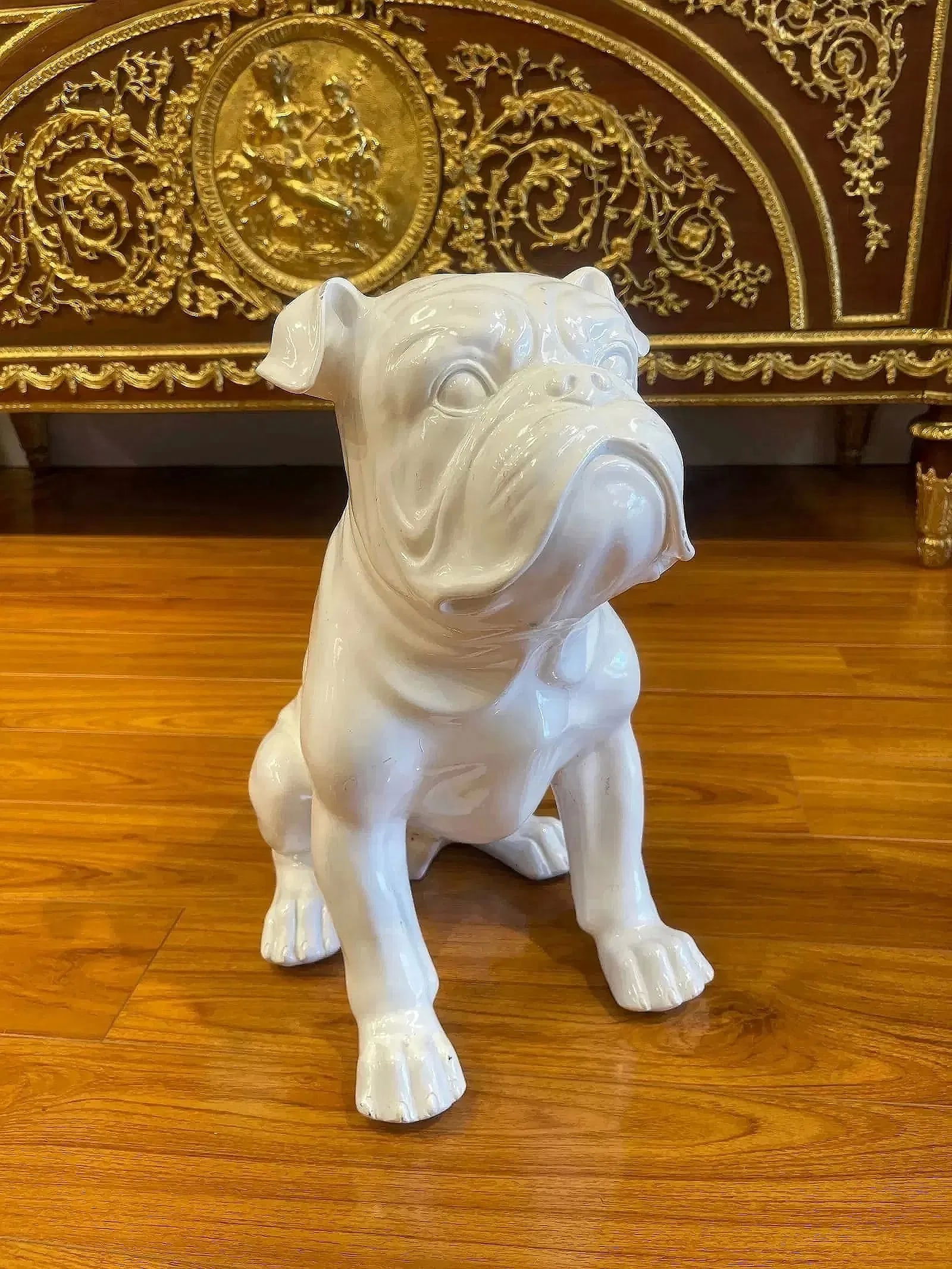 An English Bulldog statue life size 18 inches tall - 5