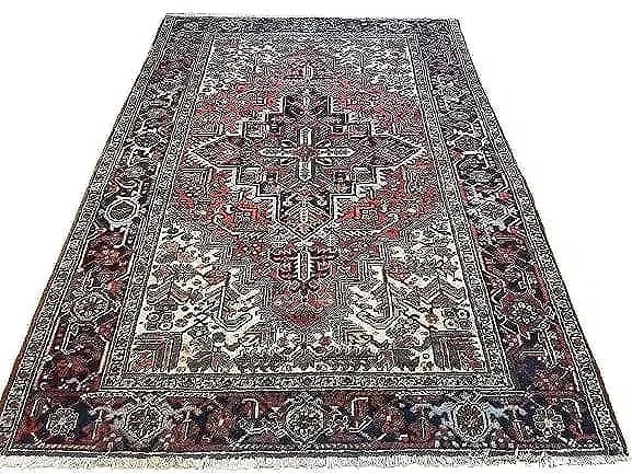 Antique Persian Heriz hand woven rug 6.3 by 8.6 (1 of 17)