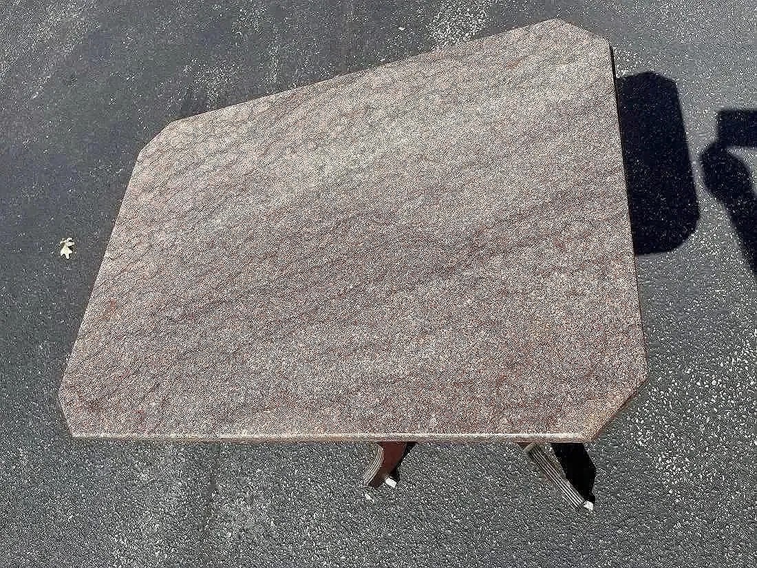 A Victorian Walnut Table with Marble Top - 5