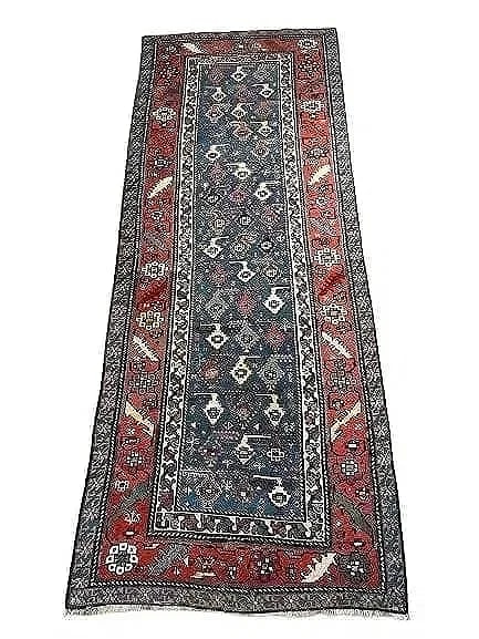 Antique Caucasian Shirvan Baku tribal runner rug: Antique Caucasian Shirvan Baku tribal runner rug measuring 3 feet 5 inches wide by 8 feet 11 inches long. A wool on wool genuine antique Caucasian Shirvan Baku Paisley pattern hand knotted rug.A fine