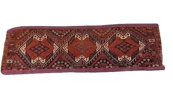 Antique Rare Turkmen Ersari Chuval Torba: Antique Rare Turkmen Ersari Chuval Torba Measuring 18 inches wide by 59 inches long. A finely woven worn Torba possibly from the Amu Darya Turkmenistan region in second half 19th century.A Turkmen or