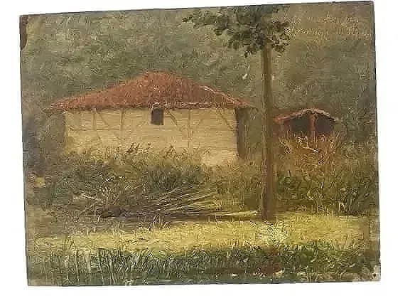 Antique European Spanish oil on board painting (1 of 14)