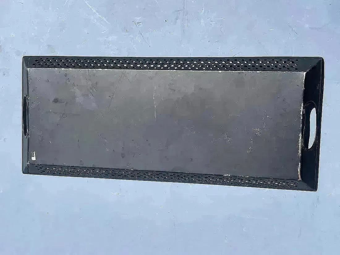 A large hand painted serving tray - 7