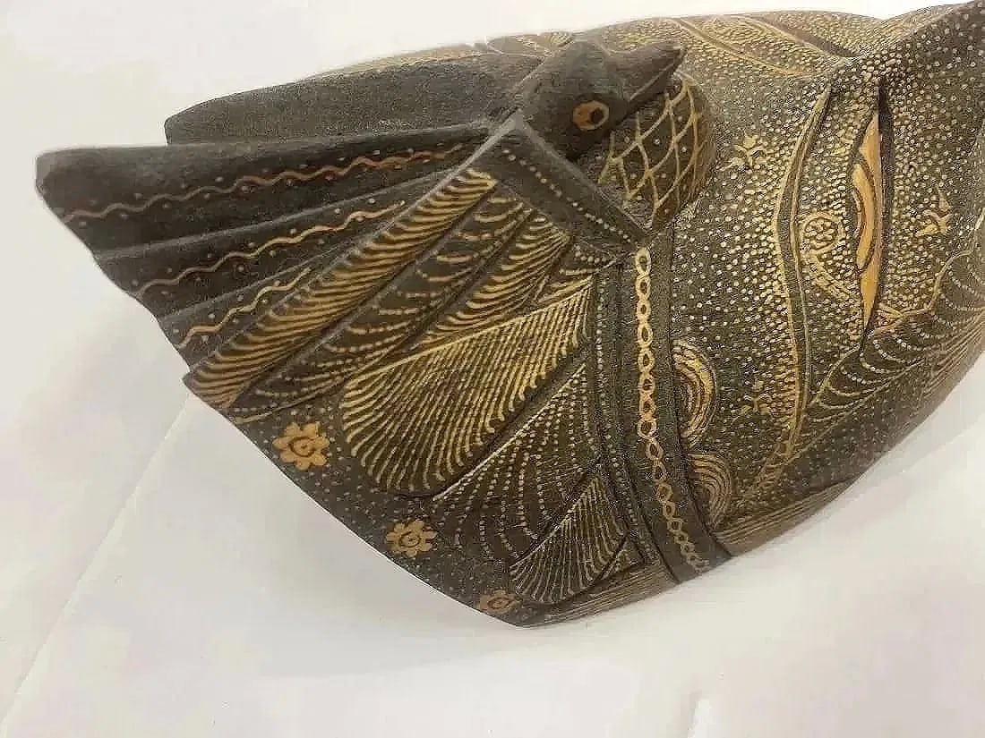A hand carved Java Batik wooden mask - 5