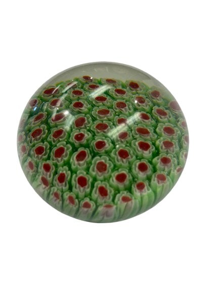 Italian Murano Art Glass Mellefiori Paperweight: Italian Murano Art Glass Mellefiori Paperweight(thousand Flowers) Paperweight.