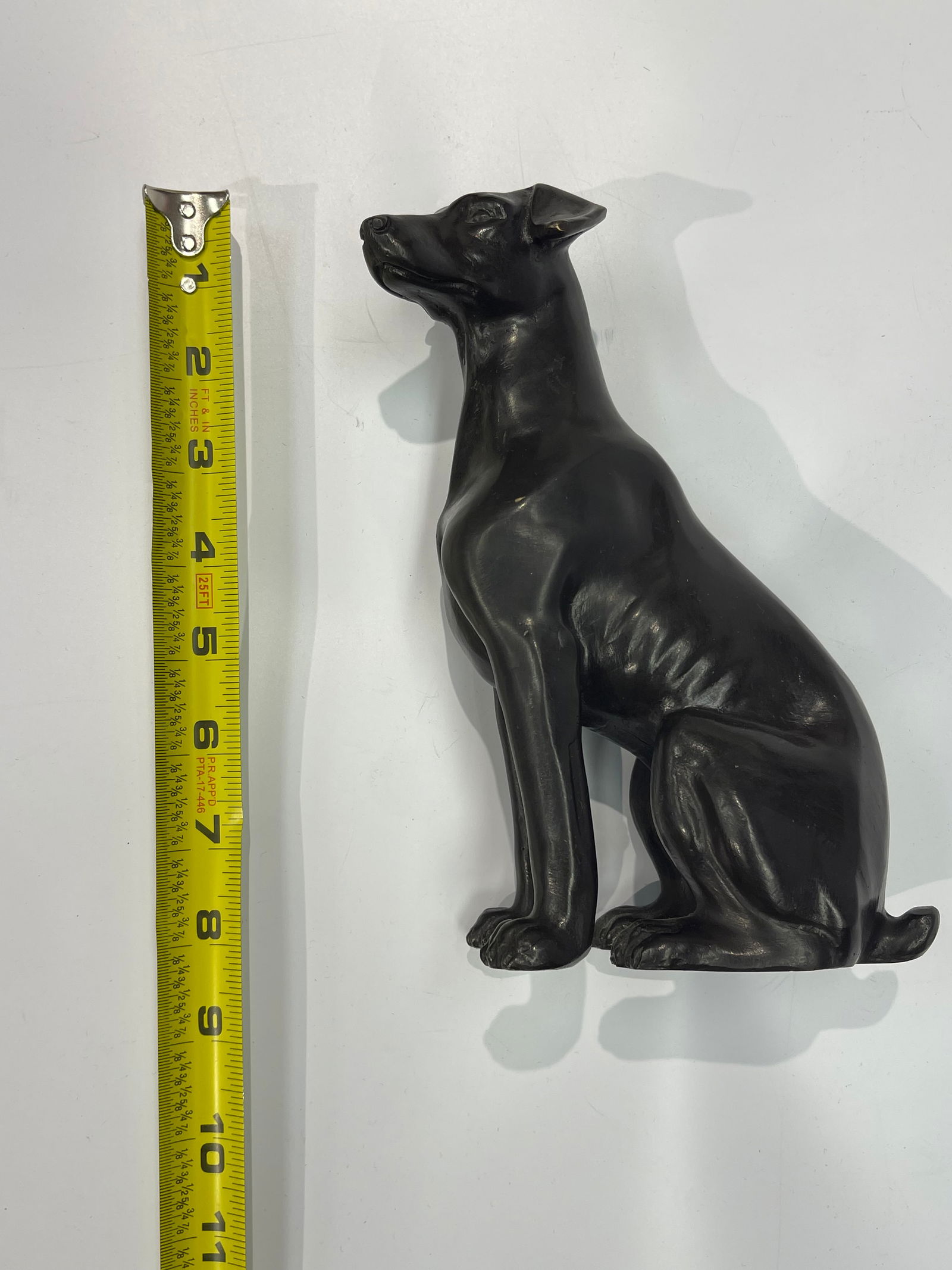 A bronze sitting Dog statue - 10
