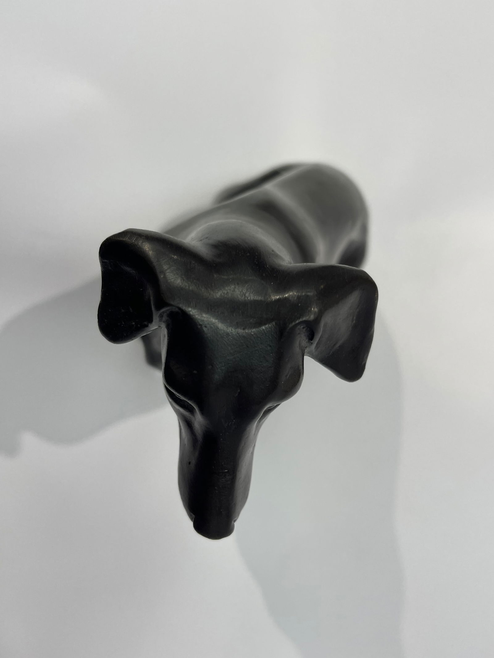 A bronze sitting Dog statue - 12