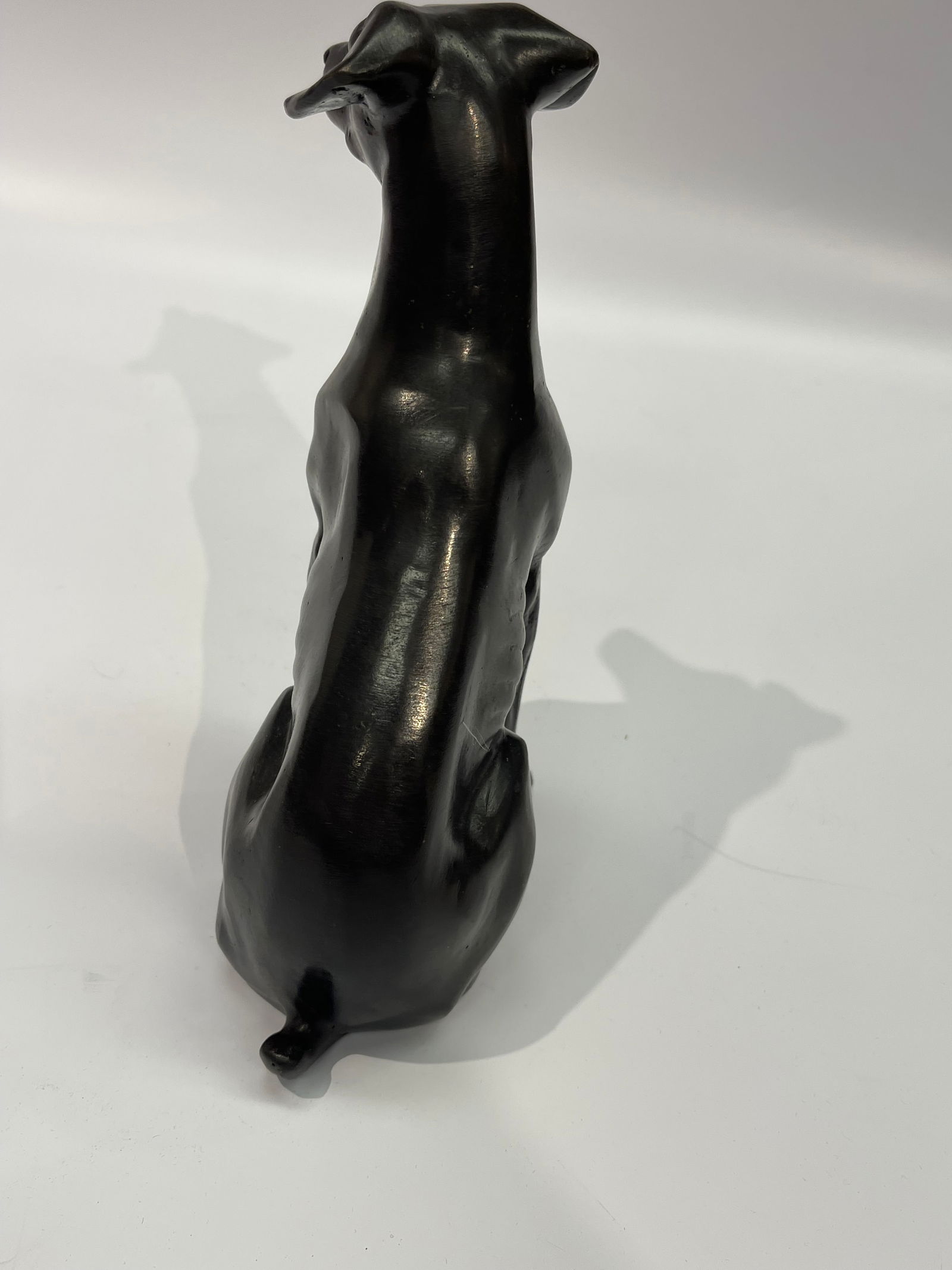 A bronze sitting Dog statue - 9