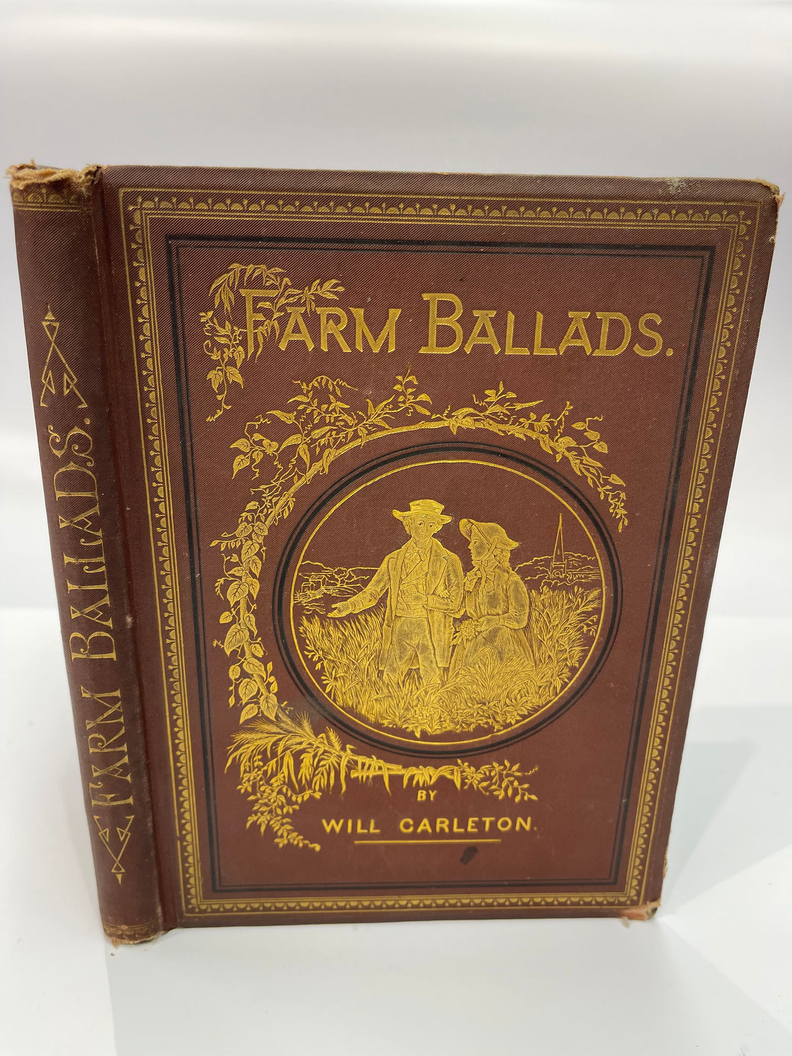 FARM BALLADS book by Will Carleton: A FARM BALLADS book by Will Carleton. A hard cover book published by Harper & Bros, New York, 1876. Good or better. Some darkening to areas and minor soiling to first few pages. Light toning throughou