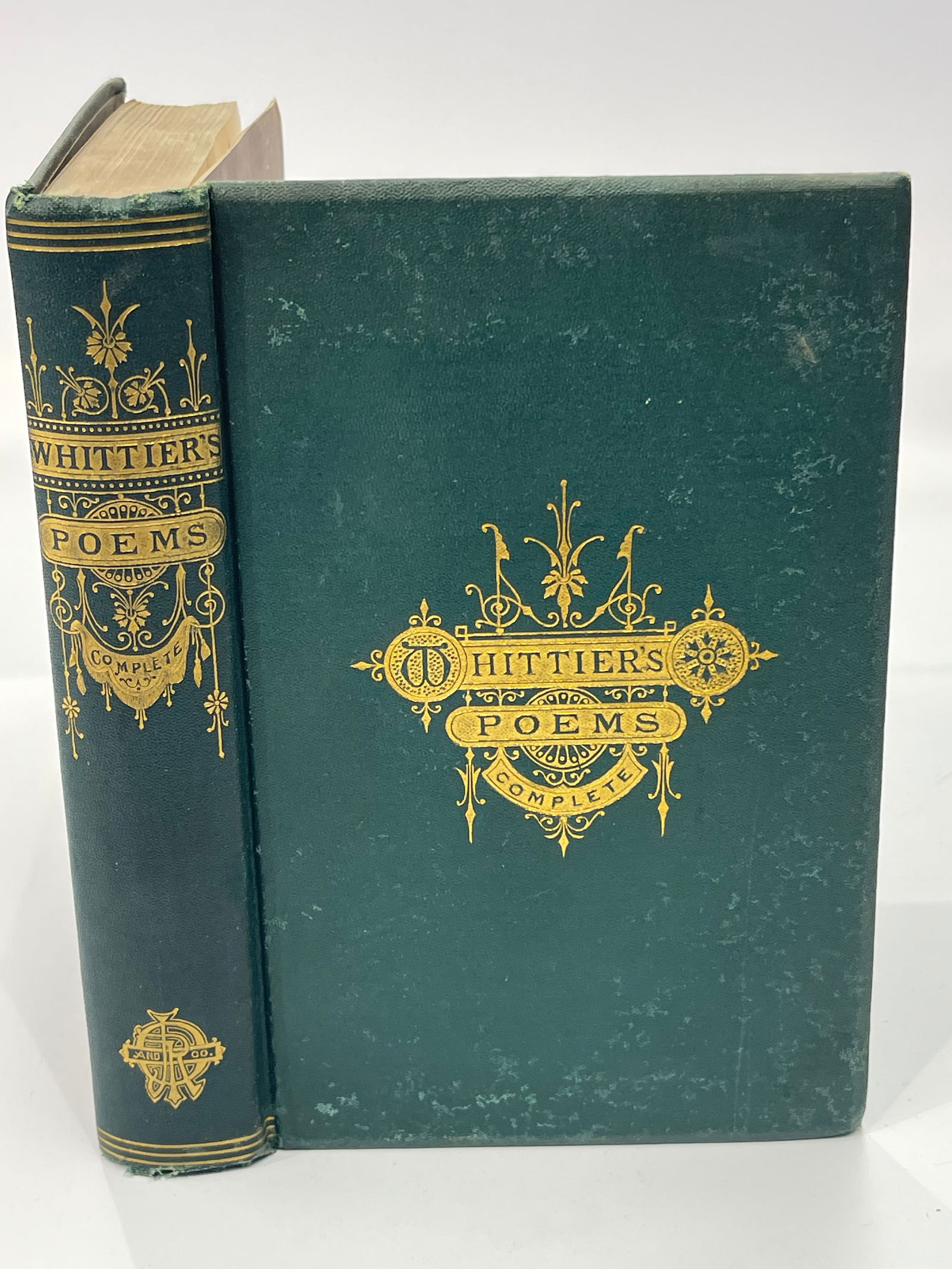 John Greenleaf Whittier book titled Complete Poetical Works: John Greenleaf Whittier book titled Complete Poetical Works. A hard cover book publish in 1878 in BOSTON by JAMES R. OSGOOD & COMPANY.