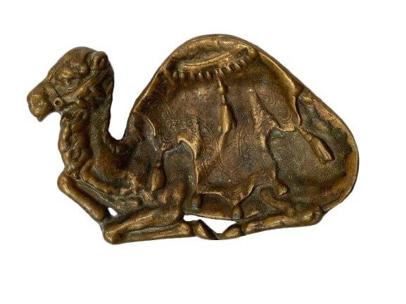A Solid Bronze Camel decorative bowl: A Solid Bronze Camel decorative bowl or perhaps an ash tray. Measures about 7 inches. stamped Solid Bronze on the bottom.