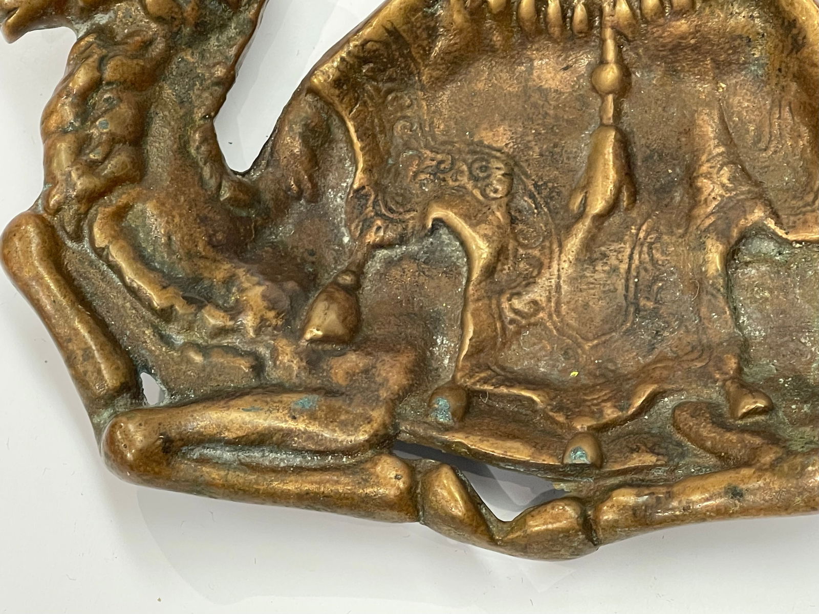 A Solid Bronze Camel decorative bowl - 5