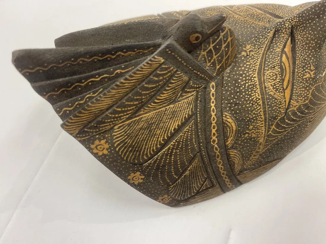 A hand carved Java Batik wooden mask - 5